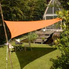 Lona parasol impermeable triangular - terracota